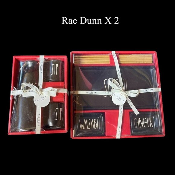 Rae Dunn Magenta Sake Pitcher & SIP Set - Artisan Sushi Dining Collection New - Picture 1 of 6
